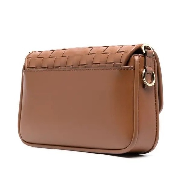 New MICHAEL KORS Bradshaw Small Woven Shoulder handBag Brown, purse, bag - Picture 4 of 13